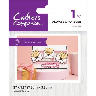 Crafter's Companion Love is in the Air Metal Die - Always & Forever